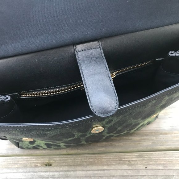 Dolce & Gabbana Women Handbag Green Animal Print M - Picture 12 of 14